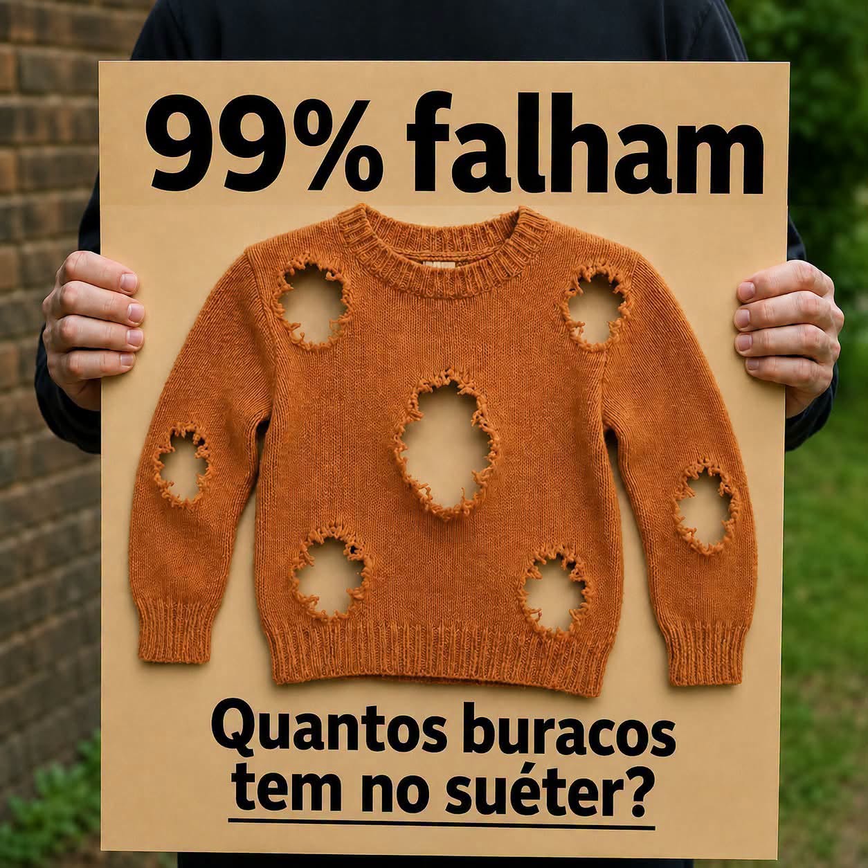 Quantos buracos existem nesse suéter? O desafio visual