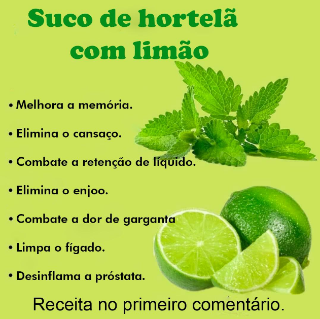 Suco de hortelã com limão: o hábito simples que pode melhorar memória, energia e bem-estar após os 50